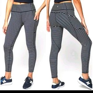 Athleta stripe contender 7/8 tight leggings